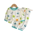 thumbnail image 3 of Pantalones de manga larga de verano para niños, traje de casa, ropa interior totalmente de algodón, pijamas finos para bebés, pijamas, traje con aire acondicionado, 3 of 5