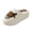 White, variant on Women's Orthopedic Plush House Slippers, Slide Slides Walking Shoes, Fuzzy Fabric Highland Cow Embroidery Arch Support Non Slip Gift Shoes White