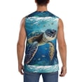 thumbnail image 4 of Fotbe Watercolor Turtle Men's Camiseta sin Mangas Estampada para Hombres, Playera Casual para Gimnasio, Entrenamiento, Playa-X-Large, 4 of 7