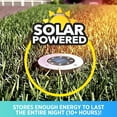 thumbnail image 5 of Bell+Howell Swivel Disk Lights Deluxe Solar Ground Lights Wireless Auto On/Off Solar Pathway Garden Outdoor Lighting with 8 LED Bulbs for Lawn, Patio, Garden, Yard, Pathways Waterproof, 8 Pack, 5 of 8