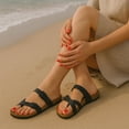 thumbnail image 5 of Cushionaire Luna Cork Footbed Sandals for Women – Comfortable Slip-On Women's Shoes with Genuine Suede Footbed & Arch Support | Slides for Women, 5 of 26