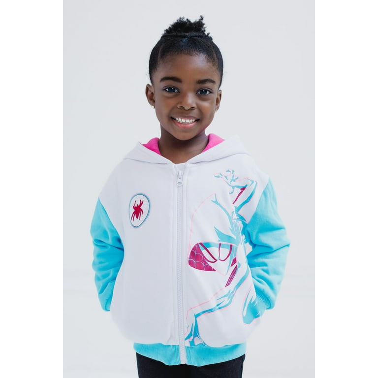 Marvel Spider-Man Spider-Gwen Ghost Spider Fleece Zip Up Cosplay