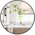 thumbnail image 1 of Espejo circular negro para decoración de pared de 18 pulgadas, espejo redondo de baño con marco mate, pequeños espejos circulares para entrada, pasillo, sala de estar, recámara, 1 of 12