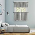 thumbnail image 5 of Gray Morocco Kitchen Curtains Sets for Windows 24 Inch Length, Vintage Minimalist Boho Ethnic Pattern Rod Pocket Window Treatments Tier Curtains and Valances Set for Bedroom/Bathroom, 5 of 8