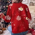 thumbnail image 4 of RKSTN Chandail de Noël Laid pour Femmes Mode Automne 2023 Chandails Tricotés à Manches Longues Imprimés de Noël Chandail Col Rond Décontracté Hauts, 4 of 5