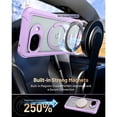 thumbnail image 6 of Poetic Guardian MagPro Case for Google Pixel 10A 5G, MagSafe Compatible | 20FT Mil-Grade Drop Tested | Tempered Glass Screen Protector, Full Body Shockproof Phone Case for Pixel 10A, Purple/Clear, 6 of 9