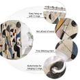 thumbnail image 3 of Abstract Lines Bathroom Shower Curtains with 12 Hooks Polyester Waterproof Shower Curtain for Stalls and Bathtubs Boho Vintage Clouds Geometric Color Block Decorative Bathroom Curtain 36x78 Inches, 3 of 9