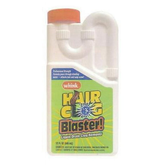 Whink Slight Yellow Liquid Drain Hair Clog Blaster/Remover 32 oz. (Pack of 6)