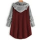 thumbnail image 4 of Abrigo con botones para mujer, Tops de retazos, jersey con capucha, suéter suelto, blusa de talla grande Fridja ghj987+1846, 4 of 5