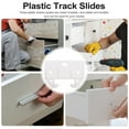 thumbnail image 5 of Frcolor Drawer Slides Track Guide Dresser Glides Parts Replacement Glide Slider Furniture SystemsReplacement Mount Center, 5 of 7