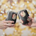 thumbnail image 2 of 12oz Stemless Wine Tumblers Black Christmas Santa Pattern Vacuum Insulated Stainless Steel Travel Tumbler Cups Mug with Lid and Straw for Champaign,Cocktail,Beer with Cleaning Brush, 2 of 5