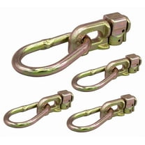 (4 Pack) Double Stud L Track Fitting w/Pear Link for L Track Rails - 5,000 lbs BS L Track Tie Down Accessories for Enclosed Truck, Trailer to Create Tie-Down Anchor Points