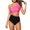 Pink, variant on Women's One Piece Swimsuit Front Zipper Built-in Bra Support Athletic Swimwear Surfing Diving Water Sports Bikini, Black XL