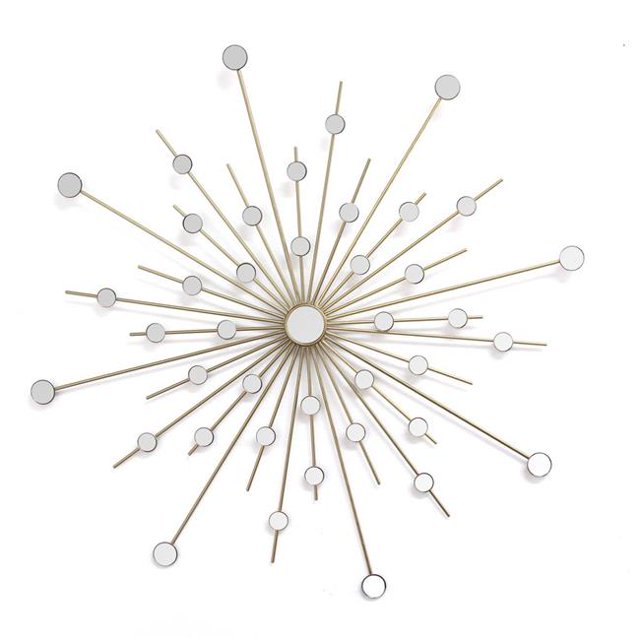 Home Roots 321179 Sparkle Mirror Burst Wall Decor, Gold