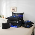 thumbnail image 4 of Erosebridal Fast Car Bedding Sets King Size,Black Blue Bed in a Bag King size,Car Theme Bedding King Size,Microfiber Geometric Room Decorative,Reversible,7-Piece, 4 of 6
