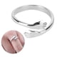 thumbnail image 1 of Anillo de Abrazo de Abrazo Ajustable, anillo abierto plateado exquisito de moda loave para mujeres para la fiesta de baile, 1 of 7