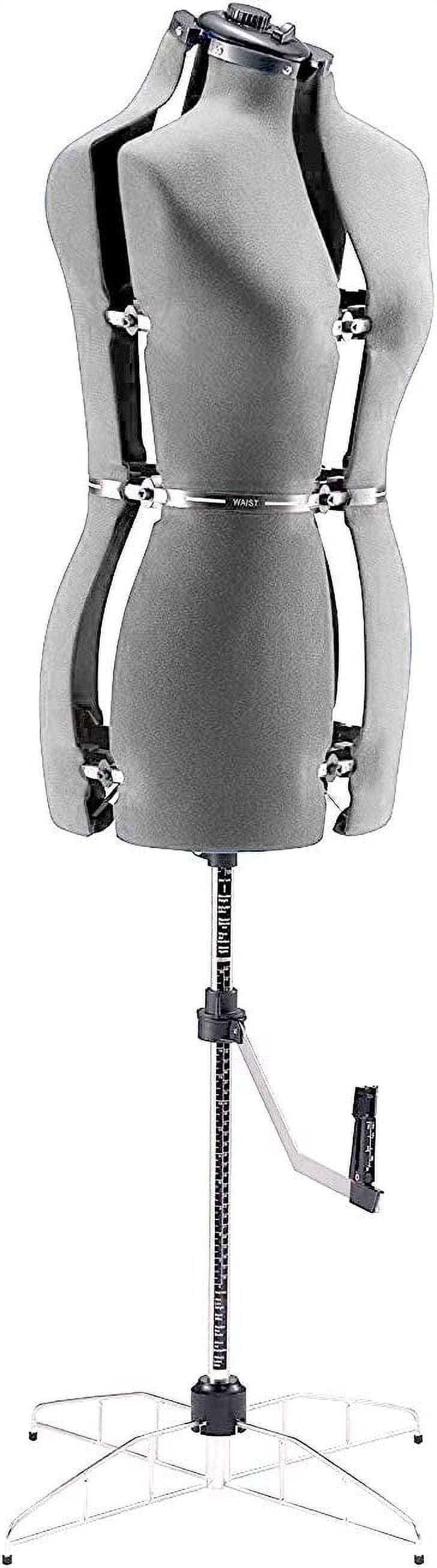 FAMILY DRESSFORM FN-S Family Small Adjustable Mannequin Dress Form Grey
