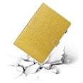 thumbnail image 6 of iPad mini 4 Case, iPad mini 2 3 Case Cover, Allytech PU Leather Folio Glitter Sparke Full Protective Multi Angle Stand Auto Sleep Wake Case Cover with Pencil Holder for Apple iPad mini 1 2 3 4, Gold, 6 of 7