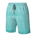 thumbnail image 4 of Pofeuu Blue And Turquoise Prin Men's Swim Trunks Quick Dry Bathing Suit Swimming Board Shorts Mesh Lining Beach Swimwear-Large, 4 of 6