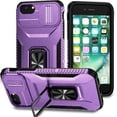 thumbnail image 1 of Funda para GANGXUN iPhone SE 2020/2022 - Soporte metálico, Función magnética, Morado, 1 of 6