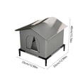 thumbnail image 4 of Deeceymbur Waterproof Sunproof Insulated Outdoor Feral Cat Shelter Portable Pet Tent Yard Garden Cat Kennel, 4 of 6