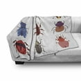 thumbnail image 2 of Insects Soft Flannel Fleece Blanket, Bug Fauna Illustration Various Creeping Species in Colorful Cartoon Style Graphic, Cozy Plush for Indoor and Outdoor Use, 50" x 70", Multicolor, by Ambesonne, 2 of 5