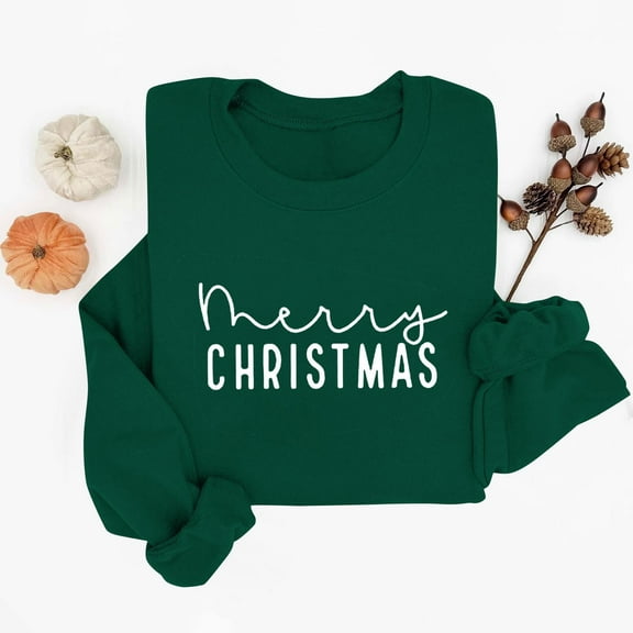 Ayfxijin Pullover Sweaters for Women Pullover O-Neck Christmas Sweatshirt Long Sleeved Top Hooded Sweatshirt