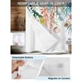 thumbnail image 3 of No Hook Cloth Fabric Shower Curtain with Snap in Liner, Coastal Coral Waterproof Shower Curtains Set with See Through Top Window, Summer Beach Ocean Shell Starfish Bath Curtains Shower 60"x72", 3 of 6