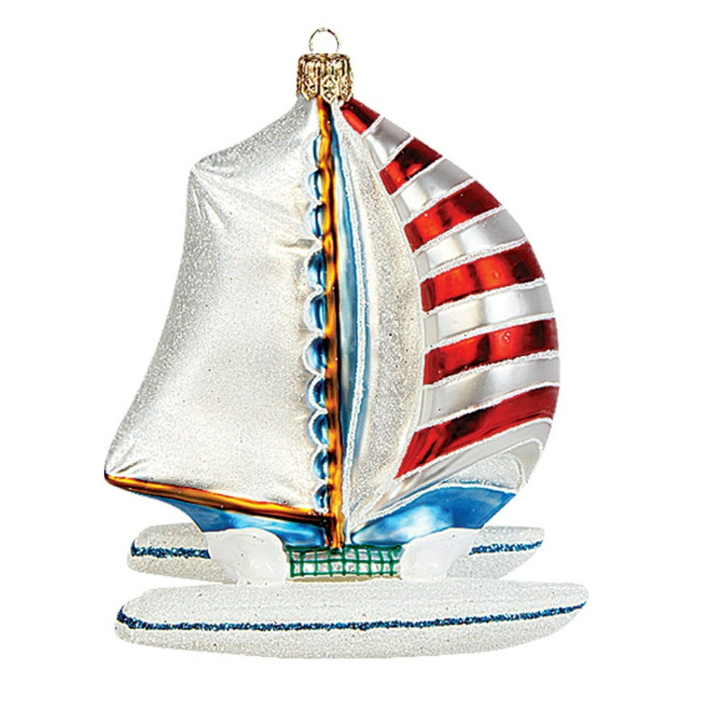 Catamaran Christmas Ornament 
