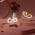 thumbnail image 5 of Infinite Love Night Light - Personalized Lamp with Photo First Names Text Date - Valentine's Day Gift for Men and Women, Wedding, Couple, 5 of 5