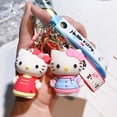 thumbnail image 4 of ZY2470C nuevo estilo clásico Anime dibujos animados Sanrio Hello kitty llaveros 3D regalo para adolescentes mochila ornamento muñeca colgante llavero, 4 of 4
