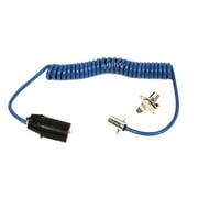Blue Ox BX88254 7 Wire to 4 Wire Coiled Electrical Cable Towing Accessory, Blue