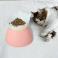 thumbnail image 4 of Elevated Cat Bowl Feeding Watering Supplies Tilted Pet Dishes with Stand Raised Cat Food Bowls Vomiting Cat Bowl for Indoor Cats 14.5cmx13cm pink, 4 of 7