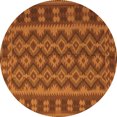 thumbnail image 1 of Ahgly Company Indoor Round Southwestern Orange Country Area Rugs, 8' Round, 1 of 1
