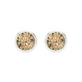 thumbnail image 3 of 14K Solid Gold Screw Back Stud Earrings for Women | 2 cttw Round Cut Yellow Moissanite | White Gold, 3 of 5