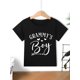 thumbnail image 2 of 'Grammy's Boy' Cute Cartoon Letter Print - Engaging Visuals, Casual Short Sleeve T-Shirts For Boys - Cool, Lightweight And Comfy Summer Clothes!, 2 of 7