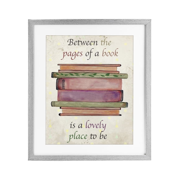 Stupell Industries Traditional Between Pages Of A Book Gray Framed Print Under Glass, 17 x 21, by Julia Frost