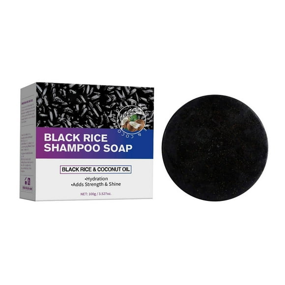 yelldesk Shampoo Bar for Hair Solid Soap, Rice Shampoo Soap Hair Soap Scalp Hair Follicle Moisturizing Hair Soap 100g