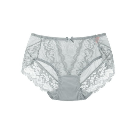 

Unique Bargains Women s Plus Size Sheer Lace Trim High Rise Brief Stretchy Underwear