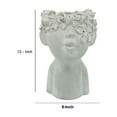 thumbnail image 4 of Benzara 8 Inch Resin Planter with Child Design, Gray, 4 of 4