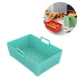 thumbnail image 2 of FastXmas Silicone Air Fryer Liners, Kitchen Gadgets 8.5x5.7 inch Rectangular Non-Stick Reusable Baking Tray, Food Grade BPA-Free Air Fryer Pot Basket Bowl Household Oven Microwave Accessories, 2 of 7