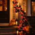 thumbnail image 5 of Fall Maple Leaves Vines, Artificial Fake Rattan Decoration, Harvest Festival Hanging Garland, Indoor Outdoor Home Wall Door Autumn Decor, 5 of 7
