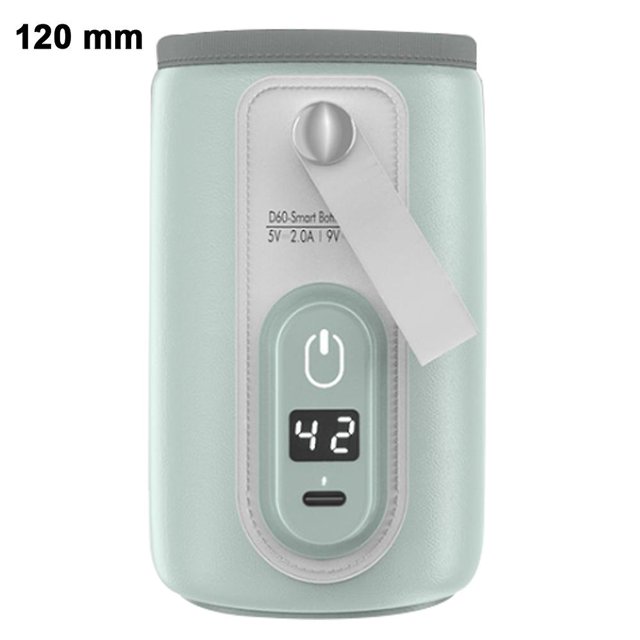 120mm Calentador de biberones portátil USB para leche materna para bebés, carga rápida y calentamiento preciso del calentador de biberones para automóvil y viaje, calentador de biberones con