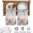 thumbnail image 5 of Blue Coastal Kitchen Towels Set of 1, Summer Beach Starfish Weeping Eucalyptus Vintage Absorbent Dish Towels for Kitchen, Microfiber Hand Towel, Quick Drying Tea Towel for Cleaning Dishcloths, 5 of 7