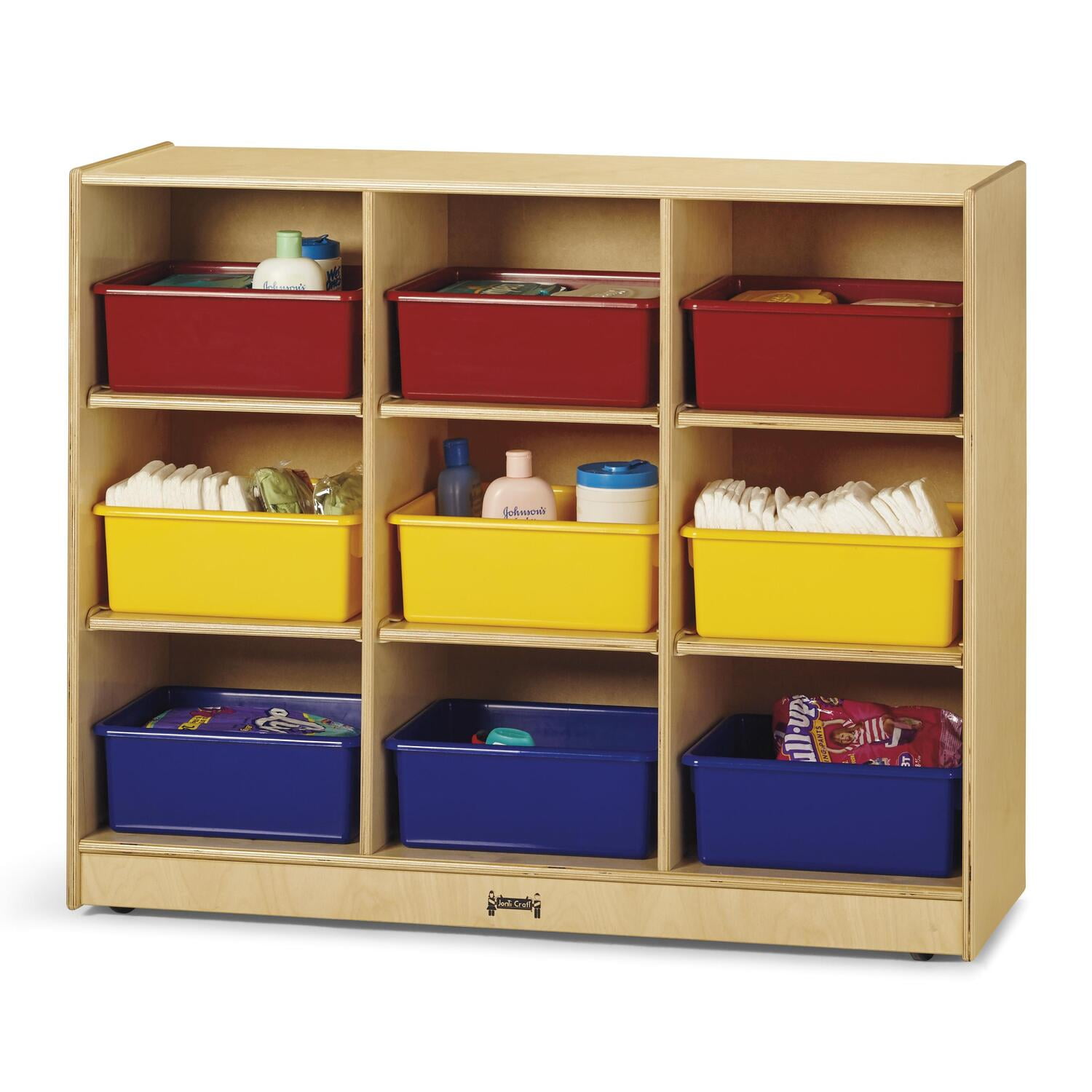 JontiCraft 9 Tub Large Mobile UnitBinsColored Bins