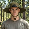 thumbnail image 2 of Adjustable Bucket Hat for Men Women Summer Outdoor Sun Hat Breathable Fishing Cap with Drawstring for Hiking Camping Travel, 2 of 4