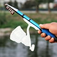 thumbnail image 2 of Fishing Equipment Mini Fishing Rod Rivers And Lakes Rod Telescopic 1M-1.7M Black Fishing Ice, 2 of 7