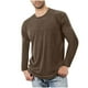 thumbnail image 1 of Blusas y camisas de manga larga con cuello redondo para hombre, ropa deportiva para el hogar, pijamas, camisetas de algodón y color liso, blusa deportiva para hombre, poliéster, 1 of 5