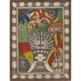 thumbnail image 2 of Adolf Wölfli 12x14 Gold Ornate Wood Frame and Double Matted Museum Art Print Titled - Tiger - Zohrn - Giant - Glacier, - High Alp - Stok, in Northwest - India (1917), 2 of 4