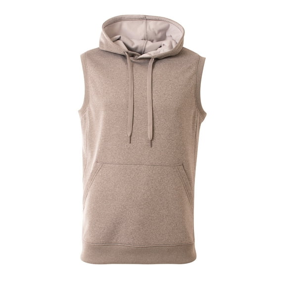 A4 Agility Sleeveless Tech Fleece Hoodie For Men in Heather | N4002